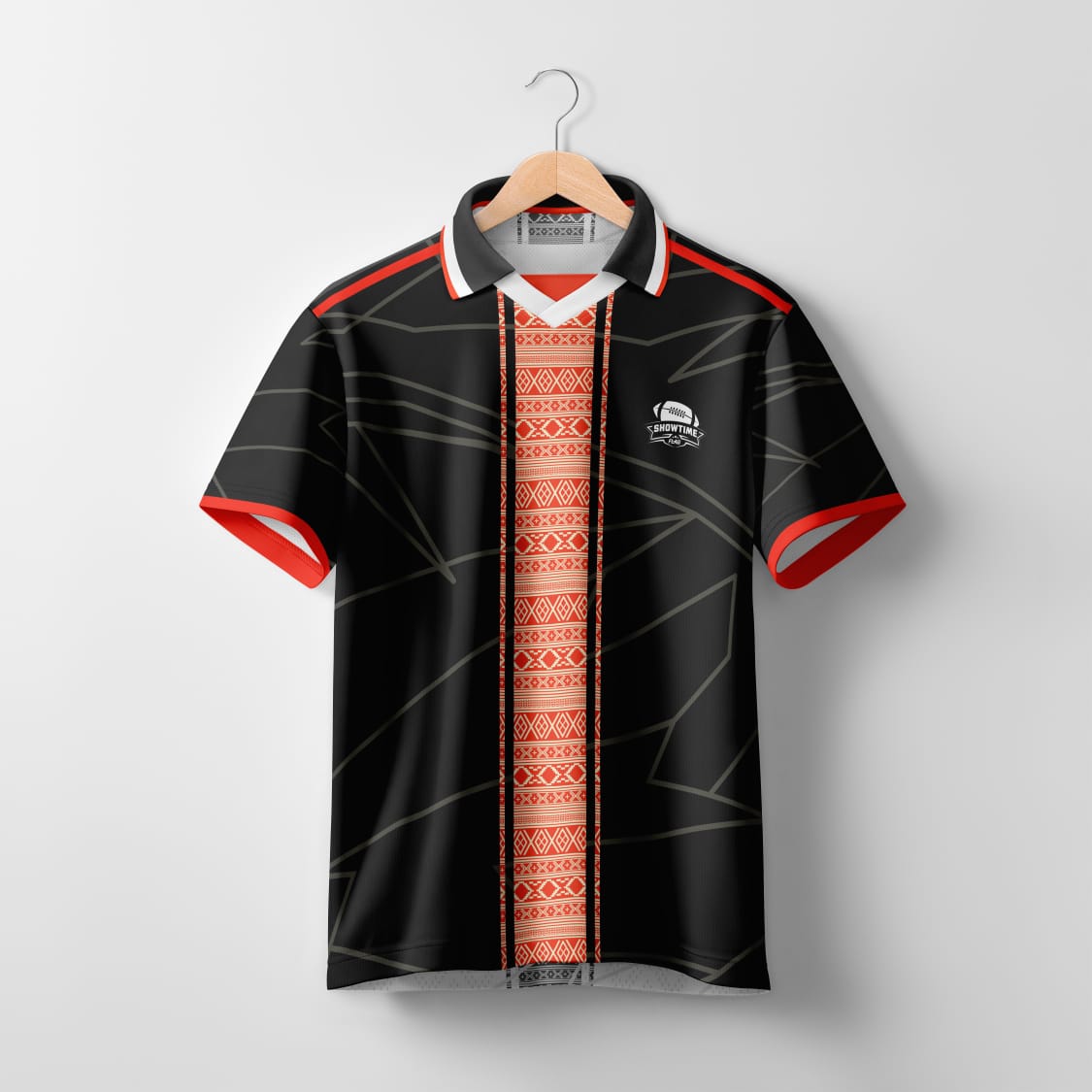Showtime Flag Black Polo Top